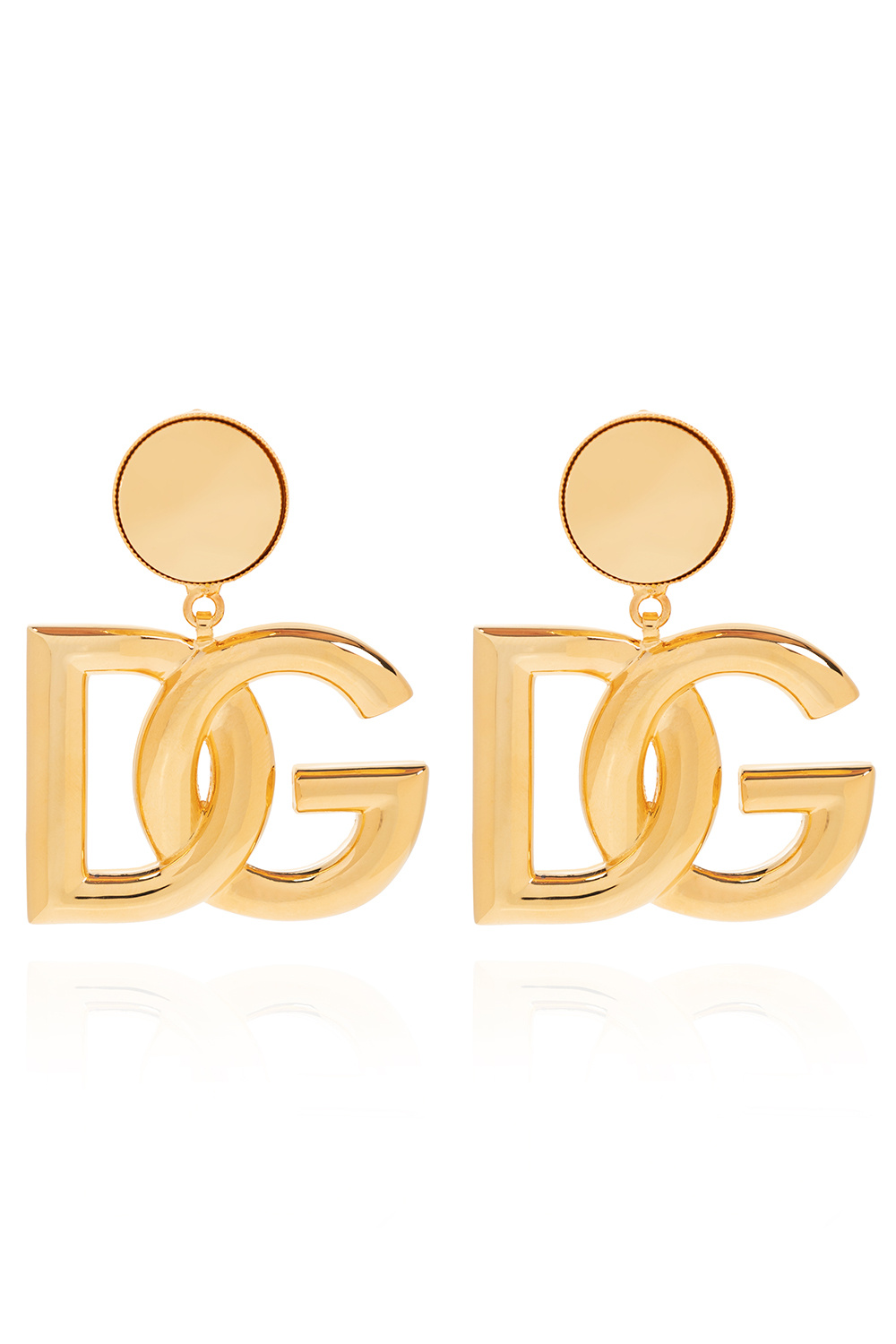 Gold Logo-shaped clip-on earrings Dolce & Gabbana - Vitkac AS